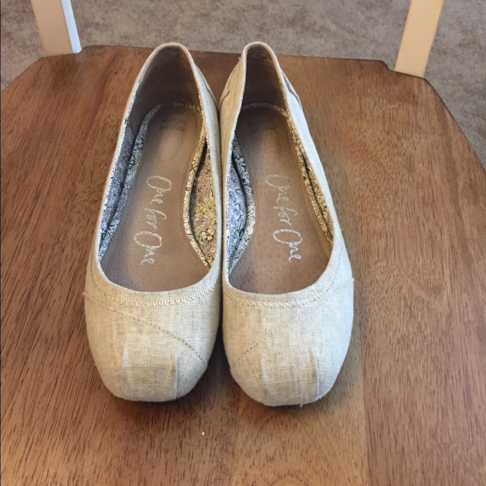 Toms Linen ballet flats